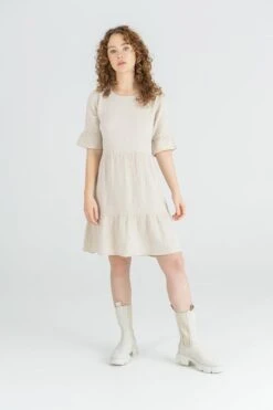 Dress Short Muslin Beige -Brava Clothing Shop Product ProductPropertyID 147832313