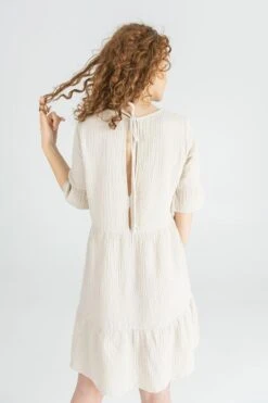 Dress Short Muslin Beige -Brava Clothing Shop Product ProductPropertyID 147832318