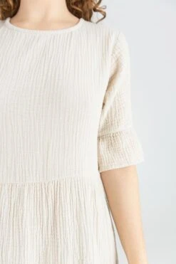 Dress Short Muslin Beige -Brava Clothing Shop Product ProductPropertyID 147832319
