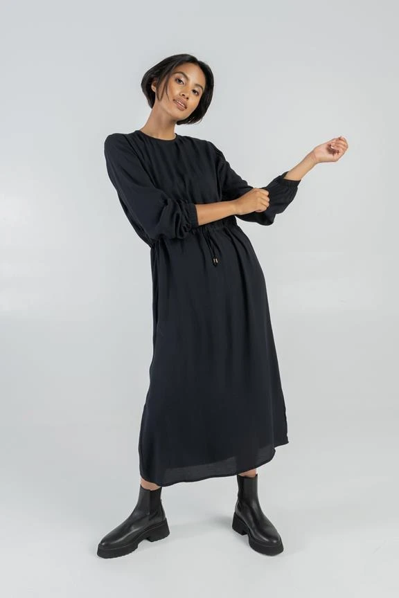 Midi Dress With Underdress Black 5 Midi Dress With Underdress Black - Image 3
