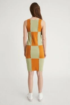 Dress Upcycled Orange & Green -Brava Clothing Shop Product ProductPropertyID 149809105