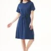 Dress Slub Jersey Navy Blue 1 Dress Slub Jersey Navy Blue -Brava Clothing Shop Product ProductPropertyID 149912328
