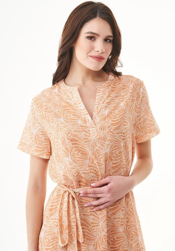 Voile Dress Flower Light Brown 6 Voile Dress Flower Light Brown - Image 4