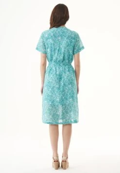 Voile Dress Flower Emerald Blue -Brava Clothing Shop Product ProductPropertyID 149912584