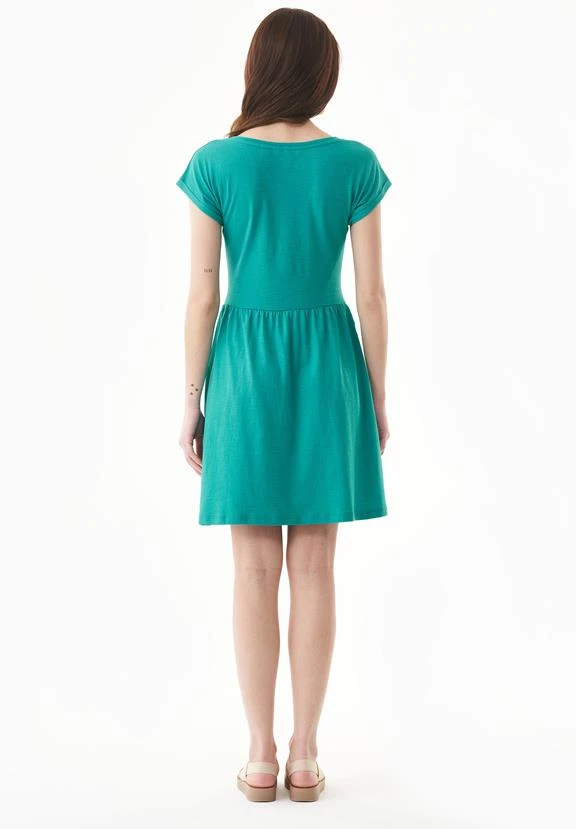 Dress Jersey Slub Emerald Green 5 Dress Jersey Slub Emerald Green - Image 3