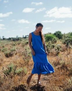 Dress Frill Lapis Blue -Brava Clothing Shop Product ProductPropertyID 151319979