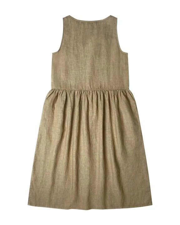 Dress Gathered Willow Green 5 Dress Gathered Willow Green - Image 3