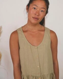 Dress Gathered Willow Green 9 Dress Gathered Willow Green -Brava Clothing Shop Product ProductPropertyID 151320012