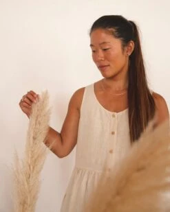 Dress Gathered Almond Beige -Brava Clothing Shop Product ProductPropertyID 151320032