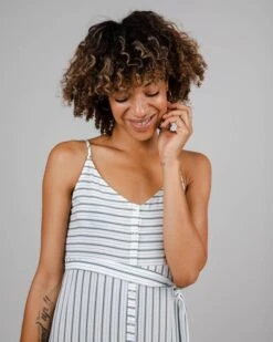 Brava Fabrics Mix Strap Dress White & Kale Green -Brava Clothing Shop Product ProductPropertyID 154055227