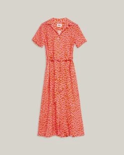 Brava Fabrics Long Dress Cocktail Pink & Orange -Brava Clothing Shop Product ProductPropertyID 154055292