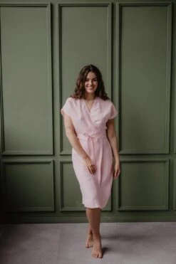 Wrap Dress Olivia Cotton Candy Pink