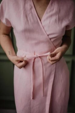 Wrap Dress Olivia Cotton Candy Pink -Brava Clothing Shop Product ProductPropertyID 154386801