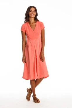 Dress City Coral Pink -Brava Clothing Shop Product ProductPropertyID 156135329