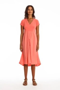 Dress City Coral Pink -Brava Clothing Shop Product ProductPropertyID 156135330