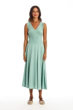 Dress Sleeveless Veronika Cameo Green -Brava Clothing Shop Product ProductPropertyID 156135997