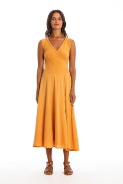 Dress Sleeveless Veronika Gold Sand Yellow -Brava Clothing Shop Product ProductPropertyID 156136013