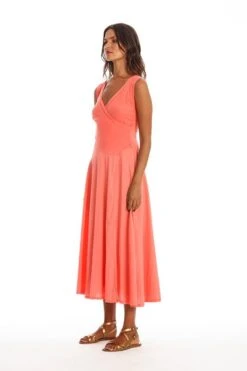 Dress Sleeveless Veronika Coral Pink -Brava Clothing Shop Product ProductPropertyID 156136030