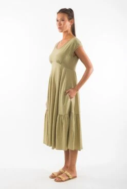 Dress Anne Dark Aloe Green