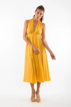 Dress Marilyn Gold Yellow -Brava Clothing Shop Product ProductPropertyID 156140578