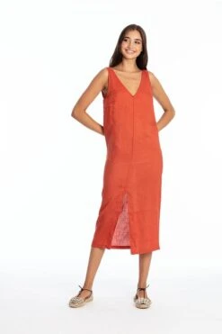 Dress Chlöe Terracotta Orange -Brava Clothing Shop Product ProductPropertyID 156141288