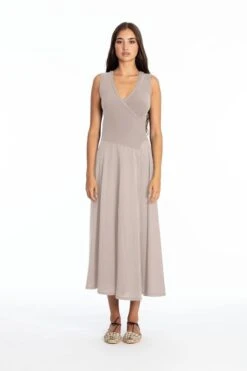 Dress Sleeveless Veronika Stone Grey