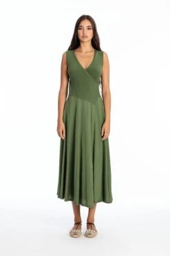 Dress Sleeveless Veronika Forest Green -Brava Clothing Shop Product ProductPropertyID 156142015