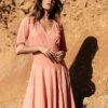 Dress Veronika Coral Clay -Brava Clothing Shop Product ProductPropertyID 156143853