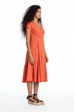 Dress Paola Terracotta Orange -Brava Clothing Shop Product ProductPropertyID 156145330
