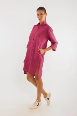 Shirt Dress Isla Garnet Pink