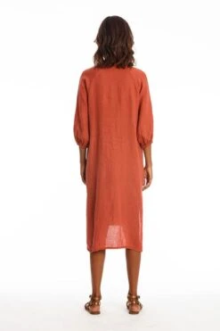 Shirt Dress Mei Earth Red -Brava Clothing Shop Product ProductPropertyID 157947712