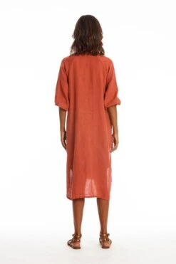 Shirt Dress Mei Earth Red -Brava Clothing Shop Product ProductPropertyID 157947713