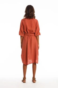 Shirt Dress Mei Earth Red -Brava Clothing Shop Product ProductPropertyID 157947716
