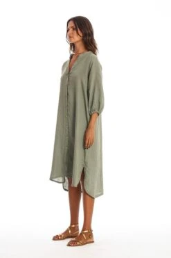Shirt Dress Mei Khaki Green -Brava Clothing Shop Product ProductPropertyID 157947748