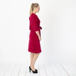 Dress Roos Pink Velvet -Brava Clothing Shop Product ProductPropertyID 3739152