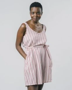 Brava Fabrics Dress Ethnic Stripe Pink