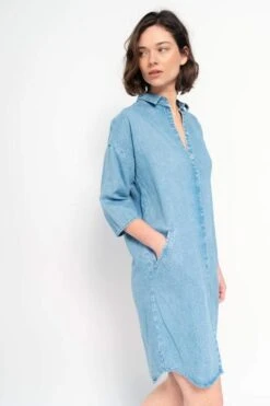 Denim Dress Mara Blue -Brava Clothing Shop Product ProductPropertyID 39776780