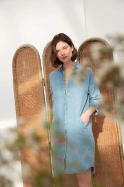 Denim Dress Mara Blue -Brava Clothing Shop Product ProductPropertyID 39776784