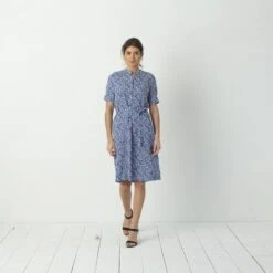 Dress Yann Flowers Blue -Brava Clothing Shop Product ProductPropertyID 45362573