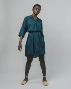 Brava Fabrics Dress Mai Majolica Dark Green -Brava Clothing Shop Product ProductPropertyID 48046550