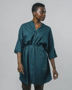 Brava Fabrics Dress Mai Majolica Dark Green -Brava Clothing Shop Product ProductPropertyID 48053013