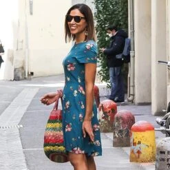 Dress Pascale Floral Blue 8 Dress Pascale Floral Blue -Brava Clothing Shop Product ProductPropertyID 50394493