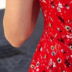 Dress Pascale Red Flowers -Brava Clothing Shop Product ProductPropertyID 50394530