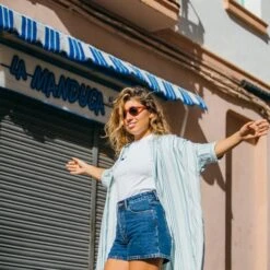 Brava Fabrics Oversized Dress Aqua Promenade -Brava Clothing Shop Product ProductPropertyID 5495617