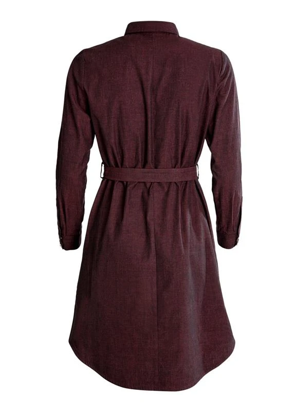 Shirt Dress Ulpu Dark Red 5 Shirt Dress Ulpu Dark Red - Image 3