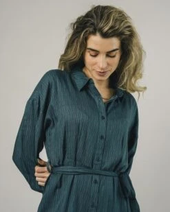 Brava Fabrics Long Dress Baikal Petrol -Brava Clothing Shop Product ProductPropertyID 91309835