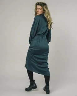 Brava Fabrics Long Dress Baikal Petrol -Brava Clothing Shop Product ProductPropertyID 91309836
