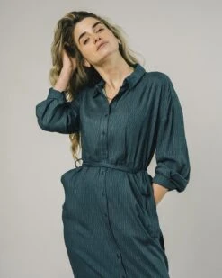 Brava Fabrics Long Dress Baikal Petrol -Brava Clothing Shop Product ProductPropertyID 91309840